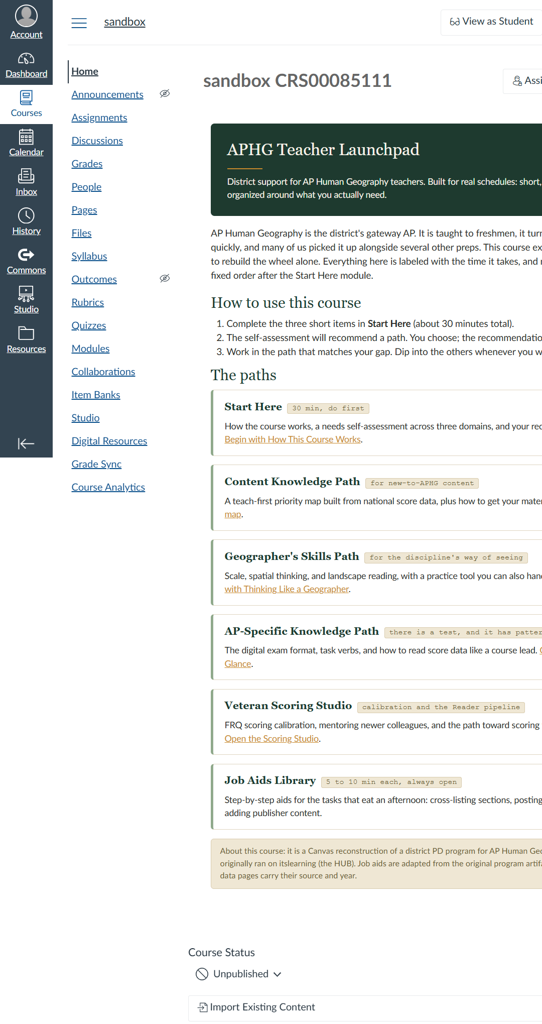 Task Verbs and the FRQ page in the Canvas APHG Teacher Launchpad